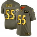 Wholesale Cheap Pittsburgh Steelers #55 Devin Bush NFL Men's Nike Olive Gold 2019 Salute to Service Limited Jersey