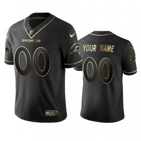 Wholesale Cheap Broncos Custom Men\'s Stitched NFL Vapor Untouchable Limited Black Golden Jersey