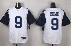 Wholesale Cheap Nike Cowboys #9 Tony Romo White Men\'s Stitched NFL Elite Rush Jersey