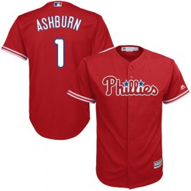 Wholesale Cheap Phillies #1 Richie Ashburn Red Cool Base Stitched Youth MLB Jersey