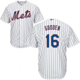 Wholesale Cheap Mets #16 Dwight Gooden White(Blue Strip) Cool Base Stitched Youth MLB Jersey