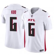Wholesale Cheap Men's Atlanta Falcons #6 Younghoe Koo White 2023 F.U.S.E. Vapor Untouchable Limited Football Stitched Jersey