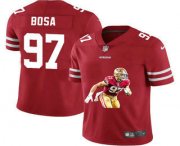 Wholesale Cheap Men's San Francisco 49ers #97 Nick Bosa Red Player Portrait Edition 2020 Vapor Untouchable Stitched NFL Nike Limited Jersey