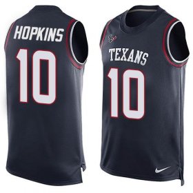 Wholesale Cheap Nike Texans #10 DeAndre Hopkins Navy Blue Team Color Men\'s Stitched NFL Limited Tank Top Jersey