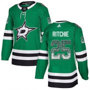 Wholesale Cheap Adidas Stars #25 Brett Ritchie Green Home Authentic Drift Fashion Stitched NHL Jersey