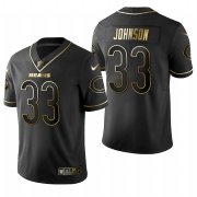 Wholesale Cheap Men's Chicago Bears #33 Jaylon Johnson Black 2020 NFL Draft Golden Edition Jersey