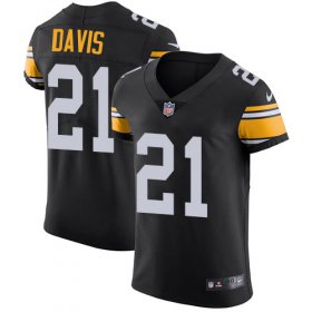 Wholesale Cheap Nike Steelers #21 Sean Davis Black Alternate Men\'s Stitched NFL Vapor Untouchable Elite Jersey