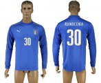 Wholesale Cheap Italy #30 Ranocchia Blue Home Long Sleeves Soccer Country Jersey