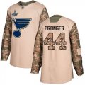 Wholesale Cheap Adidas Blues #44 Chris Pronger Camo Authentic 2017 Veterans Day Stanley Cup Champions Stitched NHL Jersey