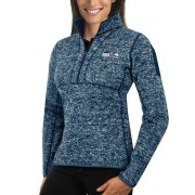 Wholesale Cheap Seattle Seahawks Antigua Women's Fortune Half-Zip Sweater Heather College Navy