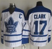 Wholesale Cheap Maple Leafs #17 Wendel Clark White CCM Throwback Winter Classic Stitched NHL Jersey