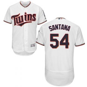 Wholesale Cheap Twins #54 Ervin Santana White Flexbase Authentic Collection Stitched MLB Jersey