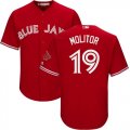 Wholesale Cheap Blue Jays #19 Paul Molitor Red Cool Base Canada Day Stitched Youth MLB Jersey