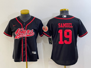 Wholesale Cheap Women's San Francisco 49ers #19 Deebo Samuel Black With Patch Cool Base Stitched Baseball Jersey
