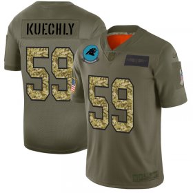 Wholesale Cheap Carolina Panthers #59 Luke Kuechly Men\'s Nike 2019 Olive Camo Salute To Service Limited NFL Jersey