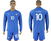 Wholesale Cheap France #10 Gignac Home Long Sleeves Soccer Country Jersey