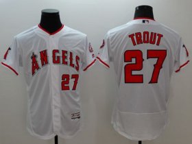 Wholesale Cheap Angels of Anaheim #27 Mike Trout White Flexbase Authentic Collection Stitched MLB Jersey