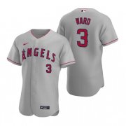 Wholesale Cheap Men's Los Angeles Angels #3 Waylor Ward Grey Flex Base Stitched Jersey