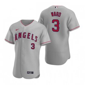 Wholesale Cheap Men\'s Los Angeles Angels #3 Waylor Ward Grey Flex Base Stitched Jersey
