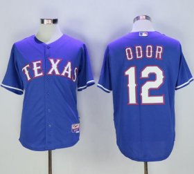 Wholesale Cheap Rangers #12 Rougned Odor Blue Cool Base Stitched MLB Jersey