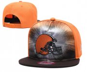 Wholesale Cheap Browns Team Logo Brown Orange Brown Adjustable Leather Hat TX