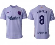 Wholesale Cheap Men 2021-2022 Club Barcelona away aaa version purple 8 Soccer Jersey