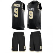 Wholesale Cheap Nike Saints #9 Drew Brees Black Team Color Men's Stitched NFL Limited Tank Top Suit Jersey