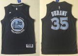 Wholesale Cheap Warriors #35 Kevin Durant Black Diamond Fashion Stitched NBA Jersey