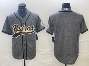 Cheap Men's San Diego Padres Blank Grey Gridiron Cool Base Stitched Baseball Jersey