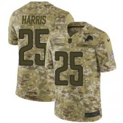 Wholesale Cheap Nike Lions #25 Will Harris Camo Men's Stitched NFL Limited 2018 Salute To Service Jersey