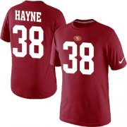 Wholesale Cheap Nike San Francisco 49ers #38 Jarryd Hayne Name & Number NFL T-Shirt Red_1