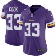Wholesale Cheap Nike Vikings #33 Dalvin Cook Purple Team Color Women's Stitched NFL Vapor Untouchable Limited Jersey