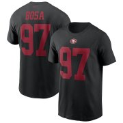 Wholesale Cheap San Francisco 49ers #97 Nick Bosa Nike Team Player Name & Number T-Shirt Black