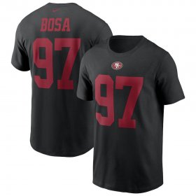 Wholesale Cheap San Francisco 49ers #97 Nick Bosa Nike Team Player Name & Number T-Shirt Black