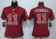 Wholesale Cheap Nike Cardinals #11 Larry Fitzgerald Red Team Color Women's Stitched NFL Elite Strobe Jersey