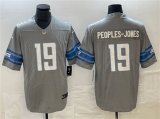 Cheap Men's Detroit Lions #19 Donovan Peoples-Jones Gray Vapor Untouchable Limited Stitched Jersey