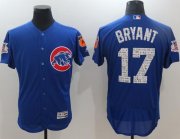 Wholesale Cheap Cubs #17 Kris Bryant Blue 2017 Spring Training Authentic Flex Base Stitched MLB Jersey