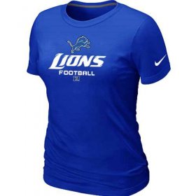 Wholesale Cheap Women\'s Nike Detroit Lions Critical Victory NFL T-Shirt Blue