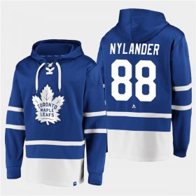 Wholesale Cheap Men\'s Toronto Maple Leafs #88 William Nylander Blue All Stitched Sweatshirt Hoodie