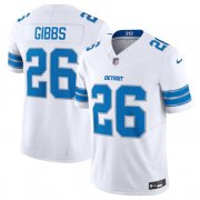 Cheap Men's Detroit Lions #26 Jahmyr Gibbs White 2024 F.U.S.E. Vapor Limited Stitched Jersey