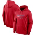 Wholesale Cheap Men's Texas Rangers Nike Red Authentic Collection Therma Performance Pullover Hoodie