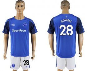 Wholesale Cheap Everton #28 Dowell Home Soccer Club Jersey