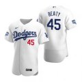 Wholesale Cheap Los Angeles Dodgers #45 Matt Beaty White 2020 World Series Champions Jersey