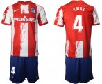 Wholesale Cheap Men 2021-2022 Club Atletico Madrid home red 4 Nike Soccer Jersey