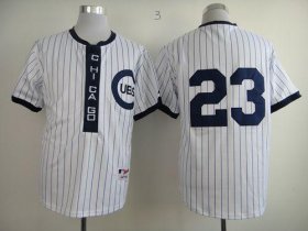 Wholesale Cheap Cubs #23 Ryne Sandberg White 1909 Turn Back The Clock Stitched MLB Jersey