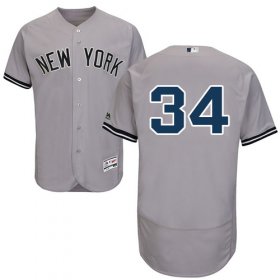 Wholesale Cheap Yankees #34 J.A. Happ Grey Flexbase Authentic Collection Stitched MLB Jersey