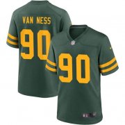 Wholesale Cheap Men's Green Bay Packers #90 Lukas Van Ness Green Stitched Game Jersey