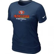 Wholesale Cheap Women's Nike San Francisco 49ers Critical Victory NFL T-Shirt Dark Blue