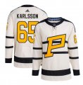 Cheap Men's Pittsburgh Penguins #65 Erik Karlsson Cream 2023 Winter Classic Stitched Jersey