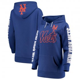 Wholesale Cheap New York Mets G-III 4Her by Carl Banks Women\'s Extra Innings Pullover Hoodie Royal